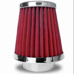 Filtro Ar Esportivo Pequeno Base Rígida 62 mm Vermelho Universal Filtro Ar Esportivo Pequeno Base Rígida 62 mm Vermelho Universal